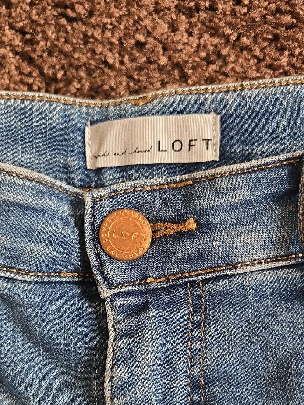 Ann Taylor Loft Blue Curvy High Waist Skinny Jeans 30 10 - Picture 4 of 6